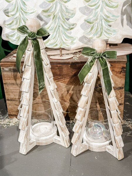 The Round Top Collection Wood Tree Lantern