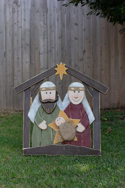 Kalalou Painted Wood Nativity Scene
