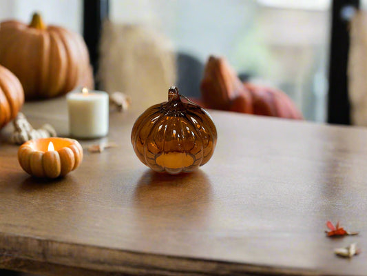 pD HOME GLASS PUMPKIN