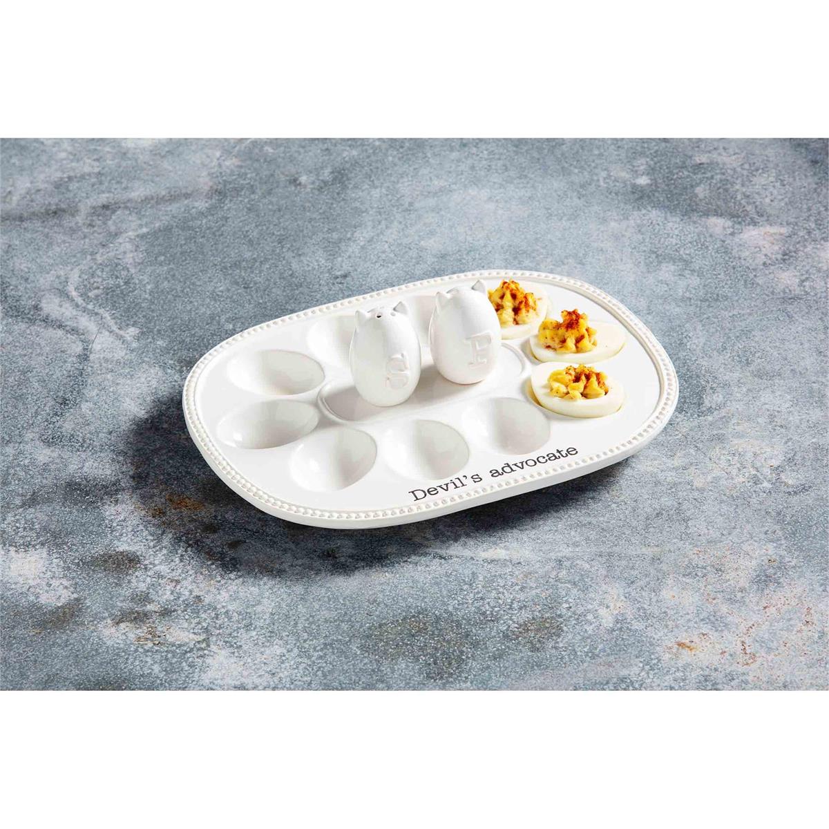 Mudpie Devil Egg Tray w/ S&P Set