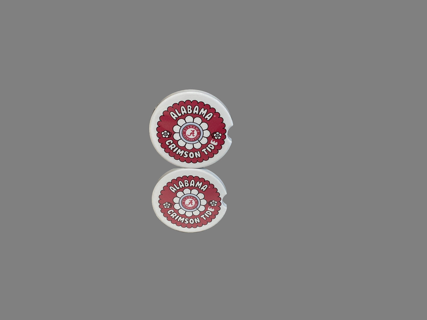 University of Alabama Team Groovy Flower Car Coaster