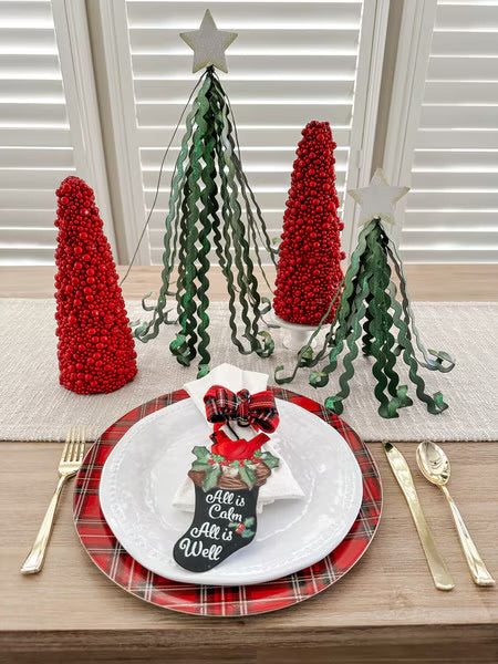 The Round Top Collection Small Ric Rac Green Tree