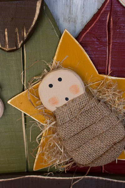 Kalalou Painted Wood Nativity Scene