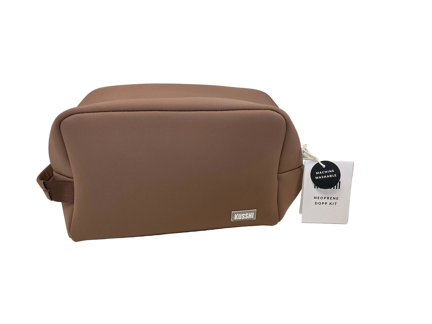 Kusshi Neoprene Dopp Kit Chocolate/Pearl Blue