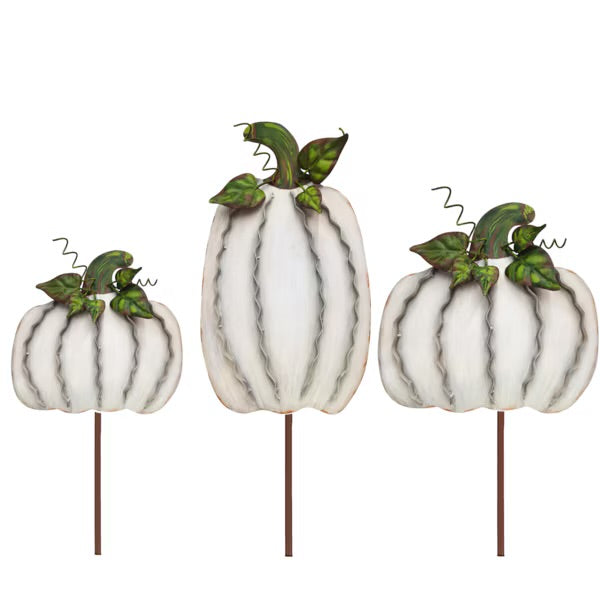 The Round Top Collection Ribbon Pumpkins Cream