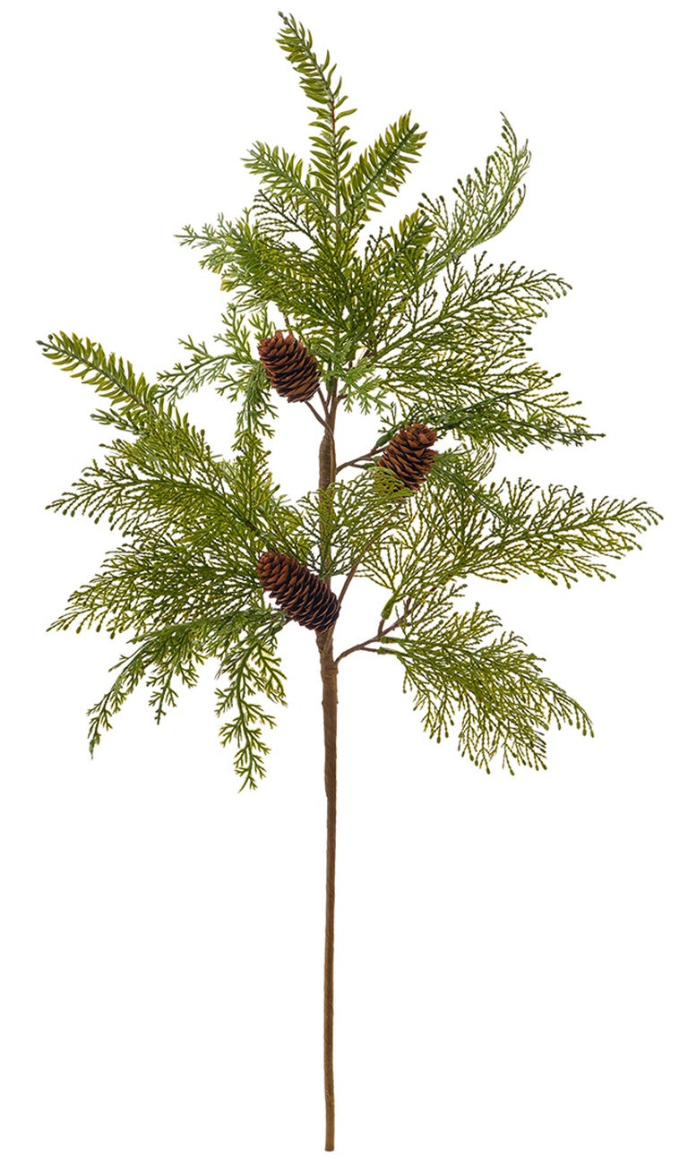 Floral Natural Faux Pine Pick