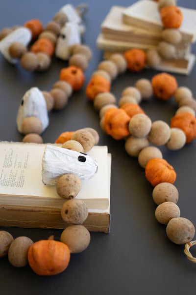 Kalalou Gourd, Ghost and Pumpkin Garland