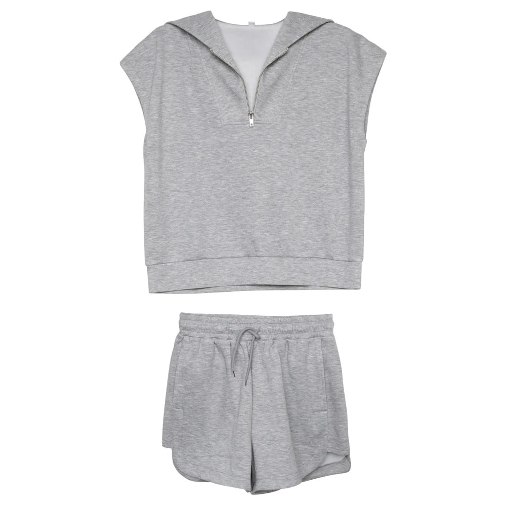 KATYDID GRAY SCUBA TWO PIECE SET