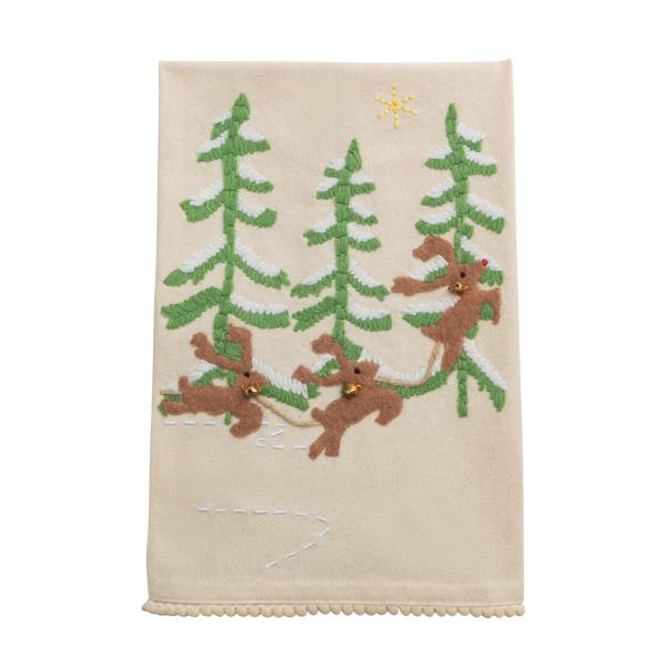 MUD PIE SANTA APPLIQUE TOWEL