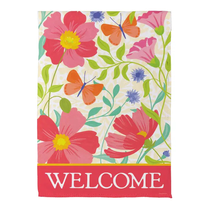 Evergreen Enterprises Wildflower Bunch Suede Garden Flag