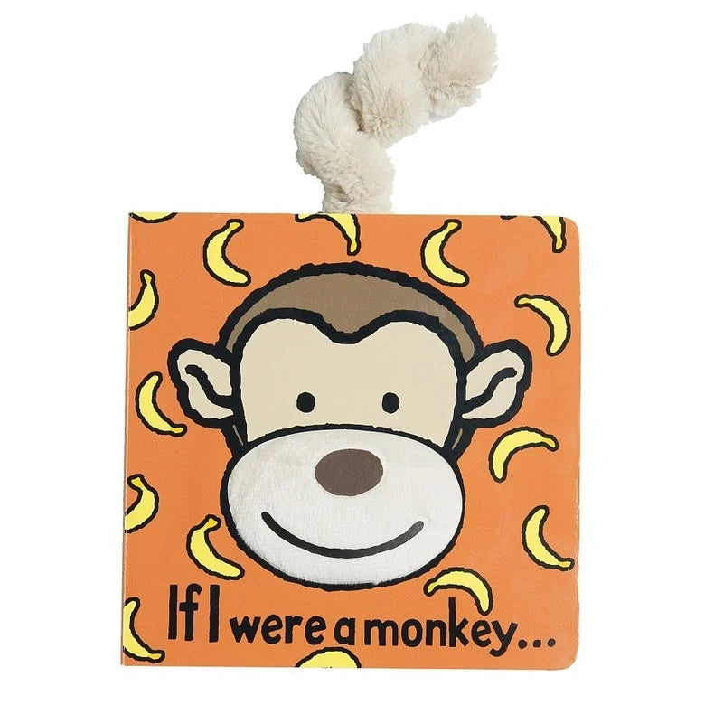 Jellycat If I Were A Monkey Book H6" X W6"