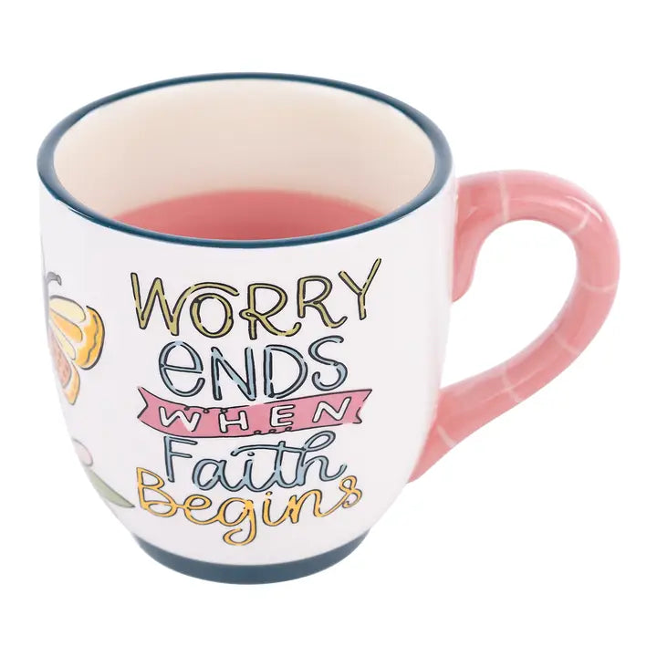 Glory Haus Worry Ends When Faith Begins Mug