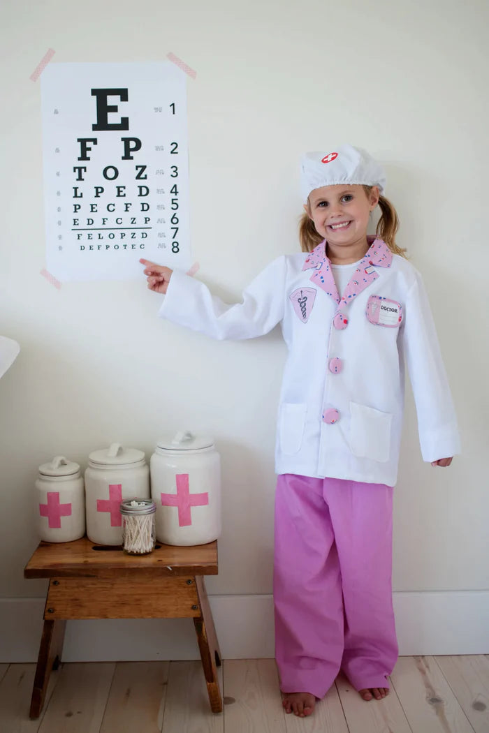Great Pretenders Pink Doctor with Accessories Size 5-6