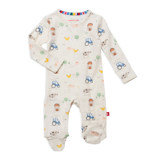 magnetic me pasture bedtime organic magnetic footie