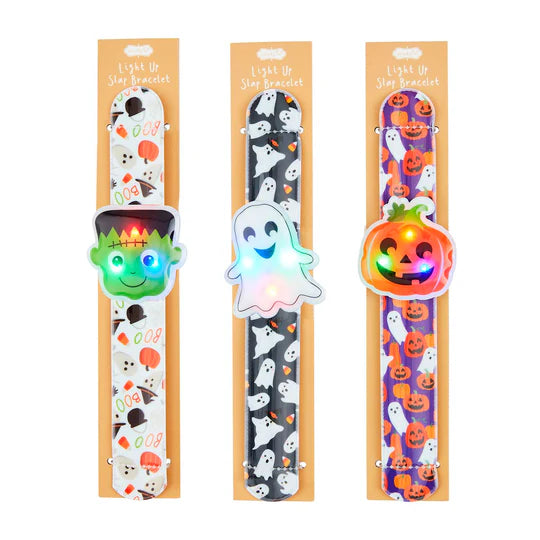 Mud Pie Halloween Light Up Slap Bracelets