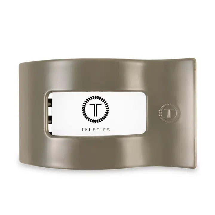 Teleties Flat Rectangle Hair Clip | Large | Sage It Ain't So