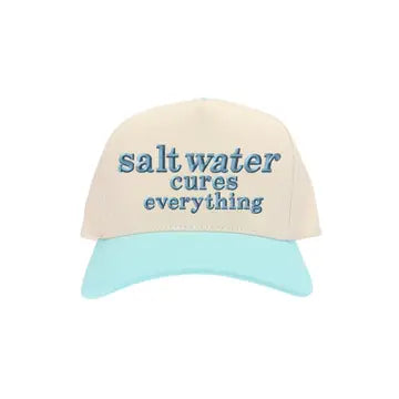 Salt Water Cures Embroidered Trucker Hat-Mint