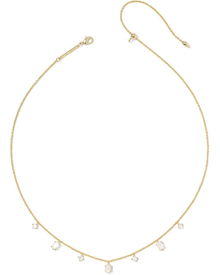 KENDRA SCOTT CAILIN DELICATE STRAND NECKLACE GOLD IVORY MOTHER OF PEARL