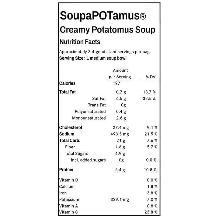 Soupapotamus Creamy Potatomus Shelf-Stable Dry Soup
