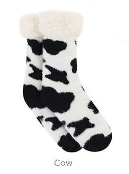 Snoozies! Women's Animal Trop Sherpa Tall Socks | Choice of 3 Animal Prints