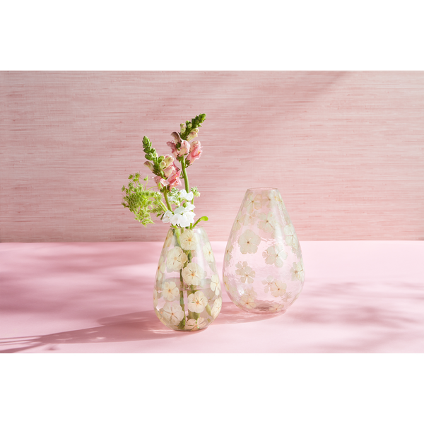 MUD PIE LARGE PRESSED FLOWER VASE