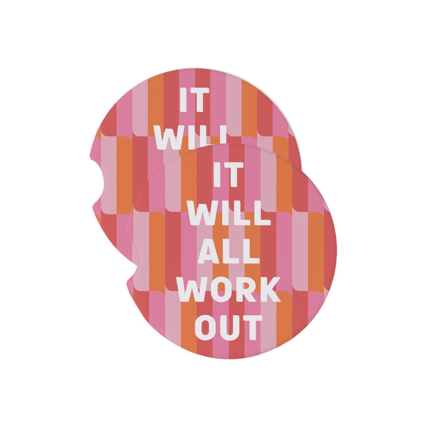 Mary Square Car Coaster All Work Out