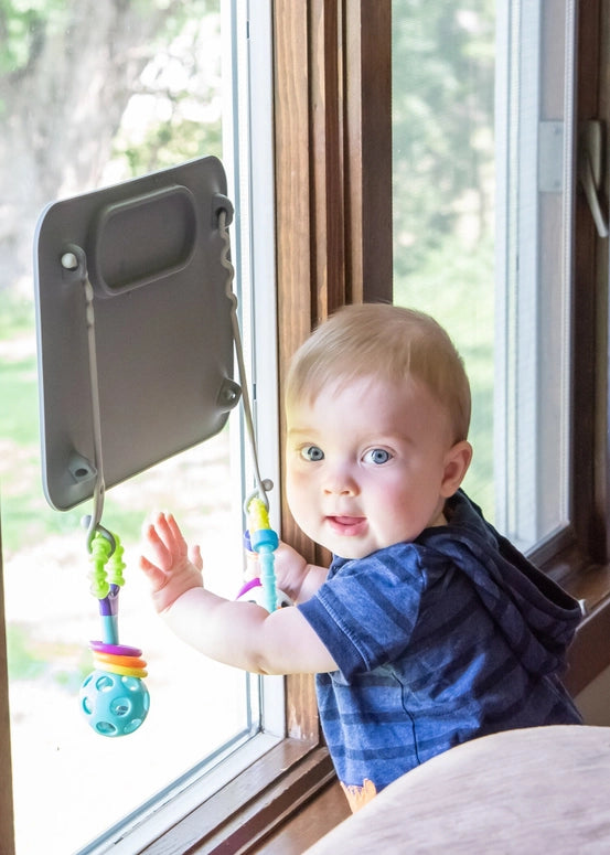 Busy Baby Silicone Placemat - 4 Tether Version- Pewter