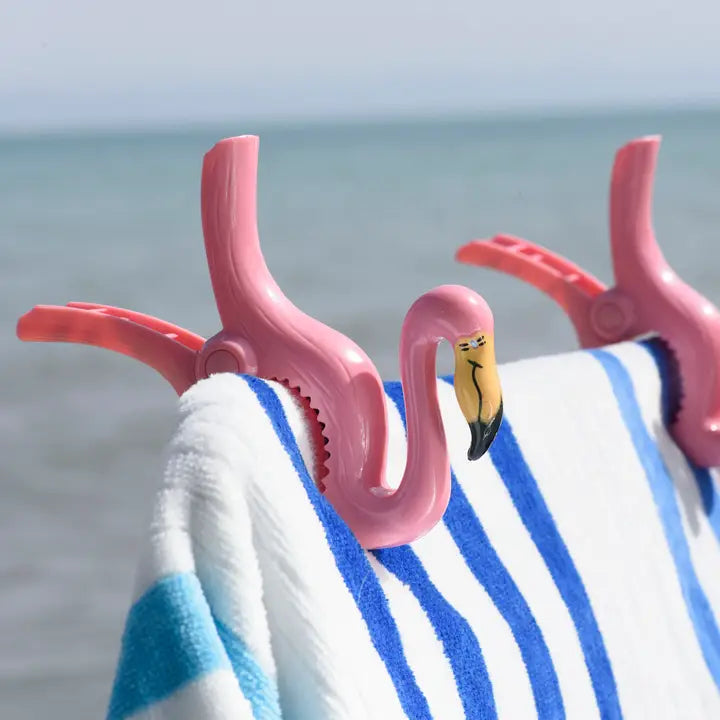 O2COOL Boca Towel Clip Flamingo