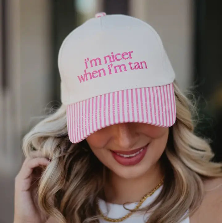 Katydid I'm Nicer When I'm Tan Two-Toned Vintage Hat