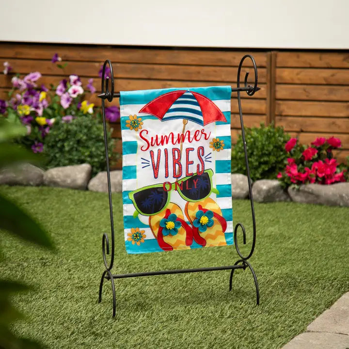 Evergreen Enterprises Summer Vibes Only Applique Garden Flag