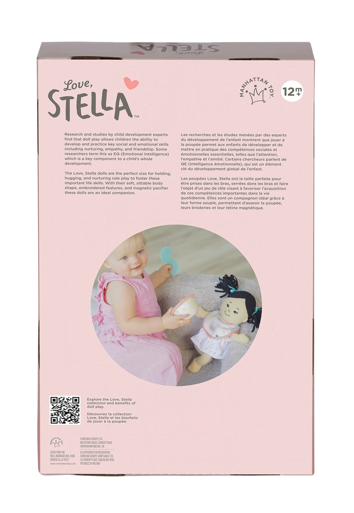 Manhattan Toy Love, Stella Fella Peach with Black Tuft