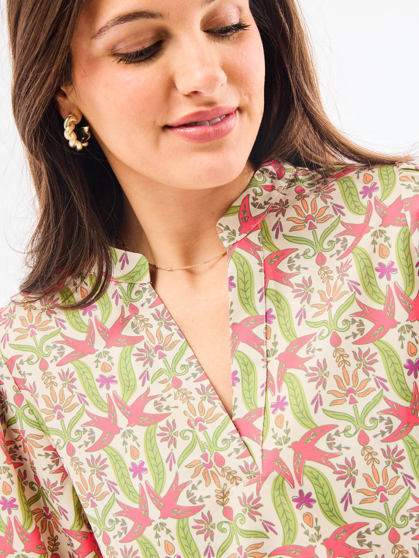 Mary Square Tamryn Top | Gossemar Wings Coral