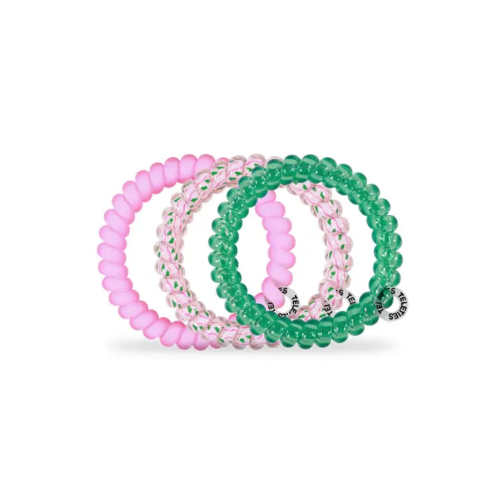 Teleties Spiral Hair Coils | Small | Merry Pinkmas Hair Ties
