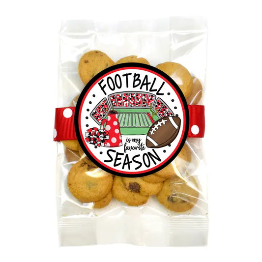Oh, Sugar! Cookie Bags - Football - Small - Red & Black
