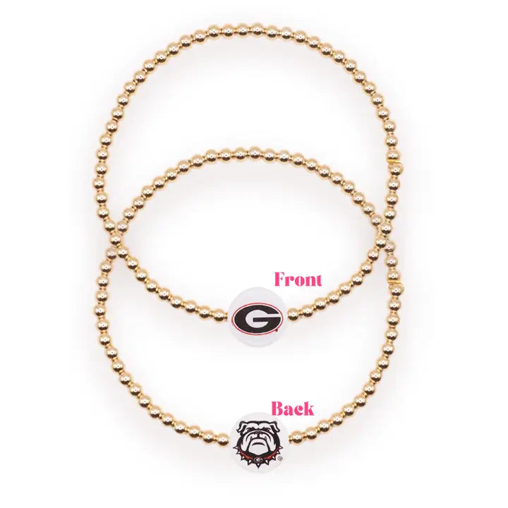 Beaded Blondes Georgia/Bulldogs Logo Bracelet