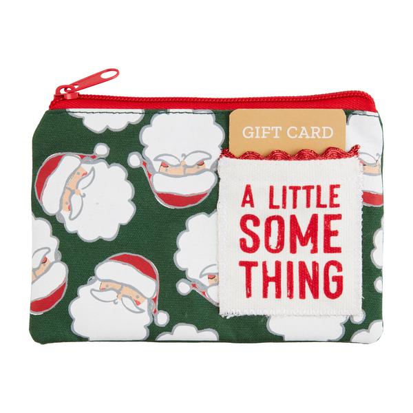 MUD PIE SANTA PRINT LIGHT-UP POUCH