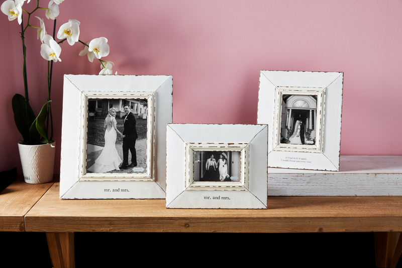 MUD PIE MR. & MRS. DISTRESSED FRAME