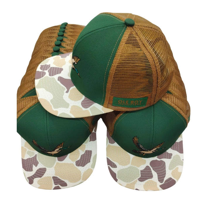 Ole Boy Flying Mallard Camo Trucker Hat