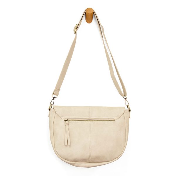 Joy Susan Selma Saddle Crossbody Bag-Linen