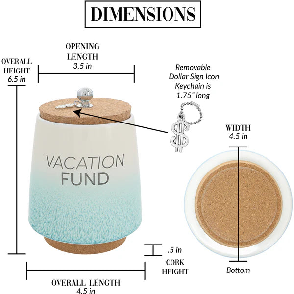 PAVILION VACATION 6.5" CERAMIC SAVINGS BANK