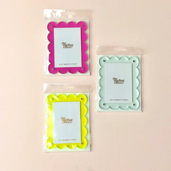 The Darling Effect Mini Acrylic Picture Frame Magnet-Pale Blue