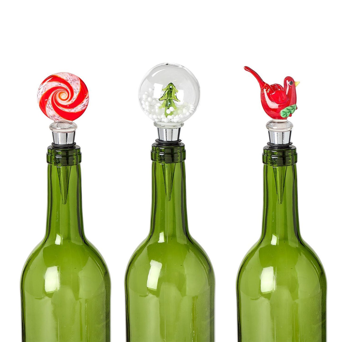 TWO'S COMPANY CHRISTMAS SPIRITS WINE BOTTLE STOPPER