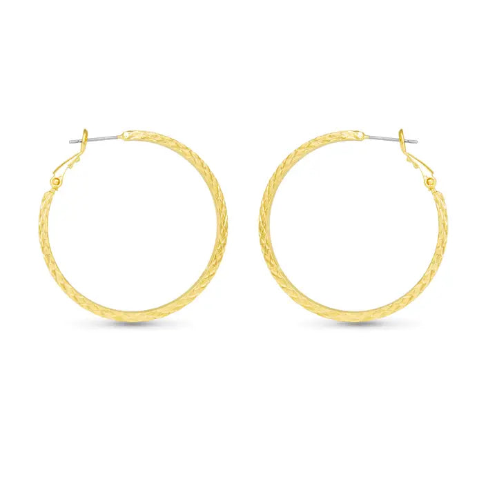 Amanda Blu Leilani Polished Braided Large Hoop Gold