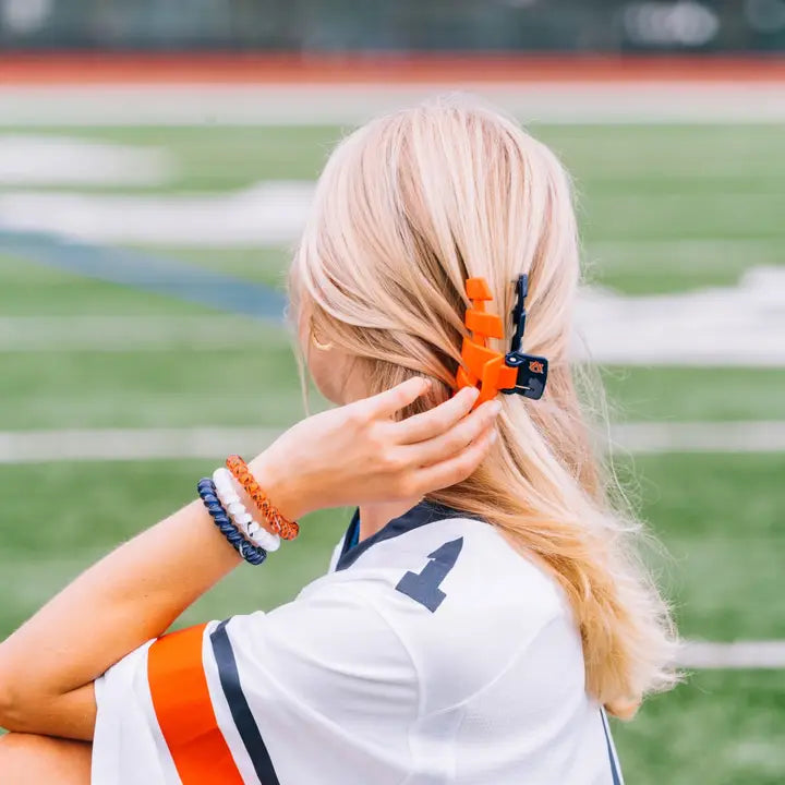 Teleties Classic College Hair Clip | Large | Auburn Univ.