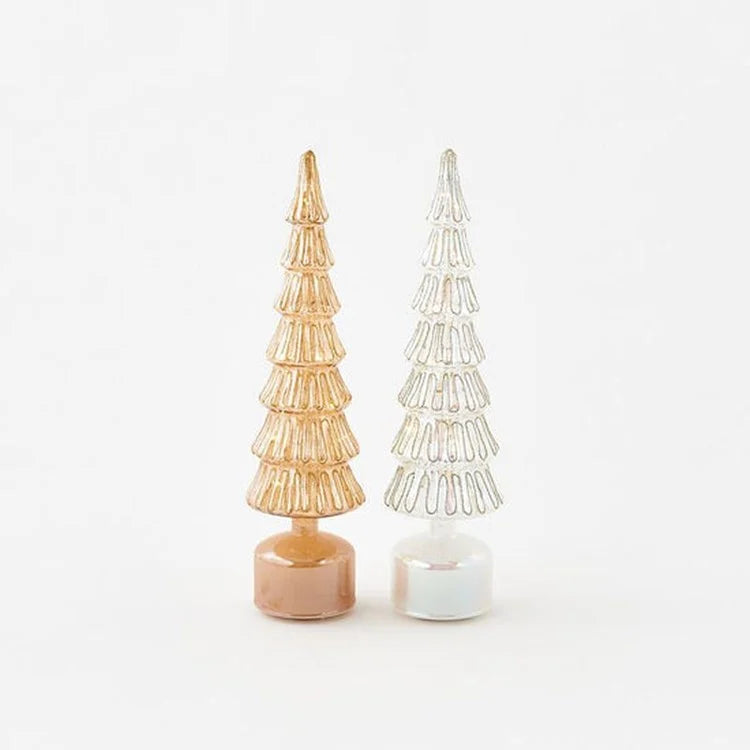 180 Degrees Revolving Lighted Glass Tree
