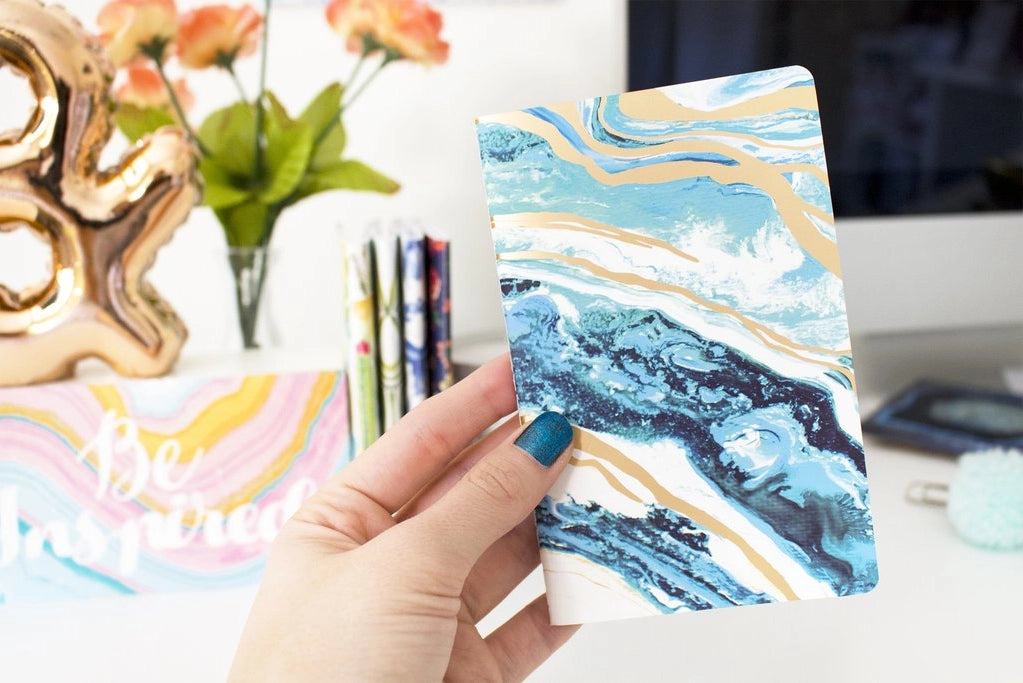 Bloom Mini Blank Lined Notebook Sets of 5, 5.5" X 2.5"