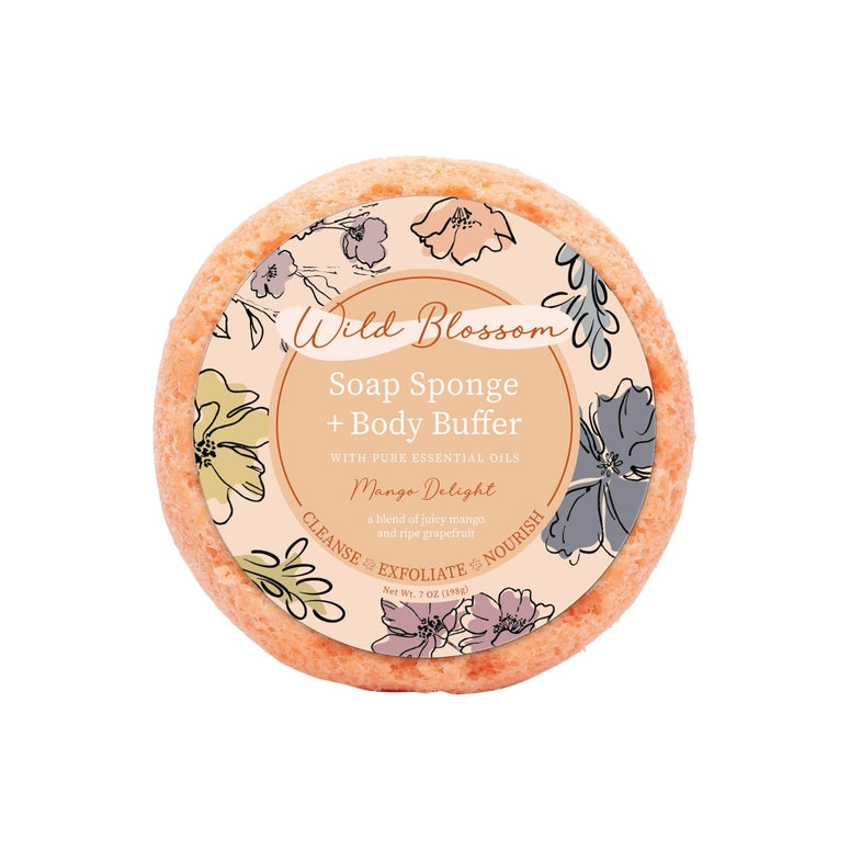 Cait + Co Wild Blossom Soap Infused Body Buffer-Mango Delight