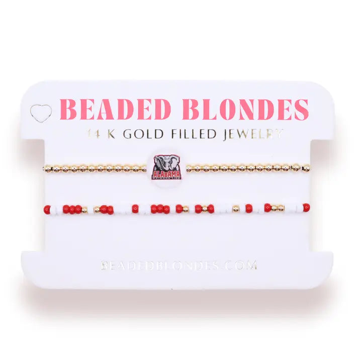Beaded Blondes Alabama + Sprinkle Bracelet Stack of 2