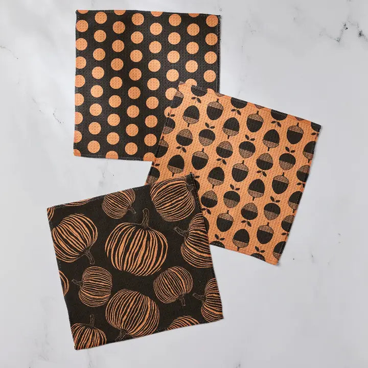 Geometry Autumn Noir Dishcloth Set