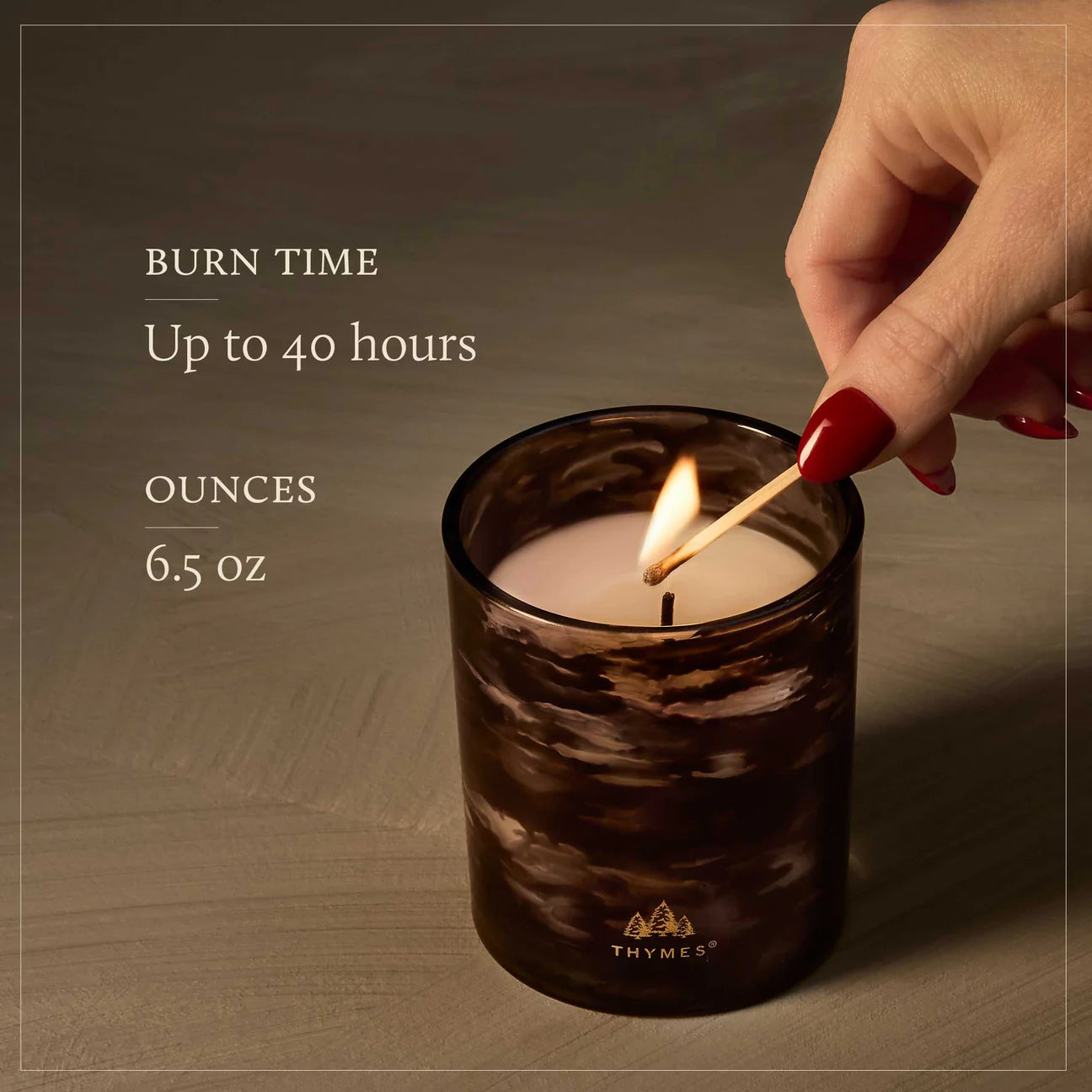 Thymes Noir Woods 6.5 oz Poured Candle